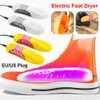 Scarpe elettriche asciugatrice forma razza forma voilet leggero riscaldatore del piede caloroso eliminare odore deodorante UV Deumidify dispositivo 110V-220V