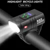 LED -cykelljus Front USB -laddningsbar MTB Mountain Bicycle Lamp 1000lm Bike strålkastare Cykling ficklampan cykeltillbehör