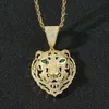 Miss Jewelry Hiphop Fashion New Custom 18K Gold Clated CZ lion wisiorek