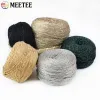Meetee 100g / Roll Gold Silver Yarn Bright Wire Crochet Metallized File DIY Tricoting à main Décor de cordon de tricot