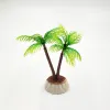 1pcs Aquariumpflanze künstliche tropische Kokosnuss dekorative Fischtank Grüne Baumzubehör Orament