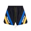 Shorts masculinos Logotipo de bordado de bordado masculino e feminina moda casual praia vintage de grande tamanho unissex