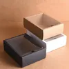 10pcs Kraft Paper Box Transparent PVC Cover Gift Box Cartons Boxes Paxkaging Toddler Shoes Packaging Box