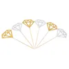 10/20 / 30pcs Gold Silver Glitter Toppers Cupcake en forme de diamant pour les drapeaux de pâtisserie de fête d'anniversaire de mariage FOURNISSE