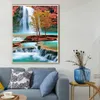 Evershine Diamond Painting Landscape Rhinestones 5d Diamond Bordado Cachoeira Cruzada Cruzada Kits de Imagem dos Kits Manual Presente de Trabalho