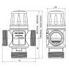 Nuova valvola del mixer termostatico a 3 vie DN20/25 Fila femmina/maschio termostatico per accessorio per bagno scaldabagno