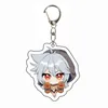 Impact Chibi Keychain Xiao Tartaglia Zhongli Ganyu Hutao Diluc Yanfei Razor Game Акриловые подвесные аксессуары фанаты подарка