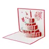 38 Styles 3d Pop -up -Grußkarte handgefertigter Traumkuchen alles Gute zum Geburtstag Valentine Weihnachten Hochzeitseinladungen Danke Postkarten