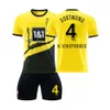 Футбольные майки 24 Dortmund Home Football Kit Erlingham 22 Jersey Rena 7 Royce 11