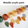 100ml mum alçı boyama pigment altın boya metalik propilen diy DIY boyalı aletler yapmak mumlar için metalik akrilik boya