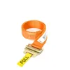 Новая FW Heron Street Hip Hop Belt Metal Head Head Wean Tean Count Relt Black Orange Pink Mading Men Women Belt297H