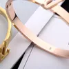 new style titanium steel gold bangle high-quality silver bracelet rose bracelets bangles women luxurious designer gift letter L not fade jewelry