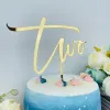 Two Cake Topper 2nd First Birthday Fête de deux ans Baby Shower Girl Boy Couples et Mariage Anniversary Decoration