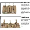 Triple Mag Pouch Open-Top Rifle Mag Pouches and Pistol Magazine Pouches for M4 M16 AK Molle Backpack Airsoft Military Gear