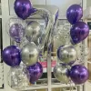 Chrom Silber romantische lila Luftballons Geburtstagsfeier Dekorationen Hochzeit Mädchen Geburtstag Home Party Babypartyzubehör Globos