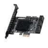 Karten PCIe zu 8 Port Sata Expansion Card SATA3 3 6 GB HDD SSD -Adapter PCI E Express X1 Controller -Erweiterungsmultiplikator -Riser für den Bergbau