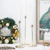 Europäischer Golden Metall Kerzenhalter Hochzeitstisch Herzstück Romantische Weihnachtsveranstaltung Road Leitfeier Wohnzimmer Dekoration