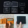 1set DIY Acrylic Leather Handmade Craft Wallet Purse Sewing Pattern Stencil Template 11.5*9.5*1cm