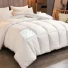 Sängkläder set 95% vit gås/anka säng täcke vinter hålla varm quilt hotell exklusiv fast färg hem tröskel filt för ner