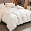 Zestaw pościeli 95% Biała gęsi/kaczka kołdra Zima Keep Warm Quilt Hotel Upscale Solid Color Home Comberter Ket na dół