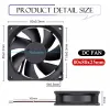 Refrigeração gdstime dc 5v 12V 24V 48V 80mm 8025 CASA DE COMPUTADOR FAN 80X80X25MM PC CASA CPU RADILO DE RECULHO HIDRÁULICO/RADIADOR DO BAL