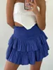 スカートグリーン女性服サマーカワイイセクシーなフリルラックミニファッションパーティーホリデービーチボーホークラブショートドレス