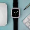 Teurer Metallrahmen für Apple Watch Case 41 mm 40 mm 44 mm 45 mm Iwatch 3 4 5 6 Se Stoßfänger Bling Frauen eleganter luxuriöser glänzender Zirkon