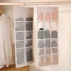 1pc 16 Taschen Wandgarderobe Hängende Organisator Socken Unterwäsche Kleinwäsche sortieren Aufbewahrungstaschen Bad Speicherzubehör