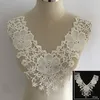 Hochwertige DIY Stickerei weißer Spitzenkragen Applikum Ausschnitt Dekorative Accessoires Braut Hochzeitskleid