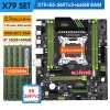 Moederborden X79 vier kanaal moederbord LGA 2011 Combo Kit Xeon E5 2697 V2 2.7GHz -processor en 4*16 GB = 64 GB 1600MHz DDR3 ECC Reg geheugenset