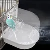 Boîte de bain d'eau d'oiseaux d'oiseau perroquet avec crochets suspendus