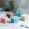 버블 큐브 캔들 캔들 라운드 마법 큐브 곰팡이 대두 왁스 에센셜 오일 아로마 테라피 캔들 왁스 생일 선물 홈 장식