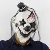 Halloween Party Mask Horrible Scary Clown Mask Adult Men Latex White Hair Halloween Clown Evil Killer Demon206W
