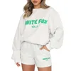 White Hoodie Fox Luxury Designer Tracksuit Shorts Long Whites Sleeved Foxx Two 2 Piece Women Coture Pullover Hoodeds Casual Sweatshirt