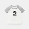 Daddy or Mommy and Me Don't Panic It's Organic Design Newborn Baby T-shirts Toddler Graphic Raglan Color Short Sleeve Tee Tops