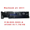 MacBook AirのオリジナルA1466ロジックボード13 "A1369 A1466マザーボードI5 I7 4GB 8GB 2012 2013 2014 2015 2017年