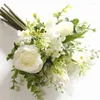 Buquê de Flores de Casamento para Bride Natural Artifical Bridesmaid Bbouquet Acessórios de retenção