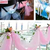 48cm*5m Tutu Table Skirt Tulle Tablecloth Gauzeロマンチックなネットヤーは結婚式のパーティーベビーシャワーレースの誕生日パーティーの装飾