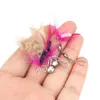 10st Random Color Bug Cat Toy Replacement för Funny Cat Stick Toy Feather Rod Teaser Pet Accessories