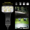 Waterproof Front Bike Light USB Rechargeable Bicycle Lamp 4 Modes Cycling Toch LED Digital Display with Type-c Charging