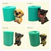 3D Dog Shape Silicone Mold Pips Animal Candle Molds 12 Style Cake Decorators Tools Dessert Chocolate Handgjorda mögel S0014XG