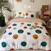 3Pcs Baby Fruit Bedding Set Cotton Crib Bed Linen Kit Cartoon Animal Includes Pillowcase Bed Sheet Duvet Cover Without Filler 240328