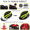 Kingbike Cycling Helmets Casco Ciclismo Ultra-Light Breattable With Back Warn Light Superlight 21 Vents Mtb Road Bicycle Helmet