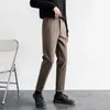 Pantalon masculin 20243 Automne Hiver Woolen Suit Pant de haute qualité Business Slim Streetwear Fashion Fashion Social Casual Colters A92