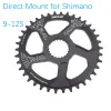 Deckas Direct Mountring Round ovale pour 12 vitesses Shimano M9100 M8100 M7100 M6100 XTR 32 34 36 38T TOUR 12S TOLL