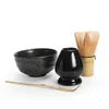 4pcs/conjunto tradicional Matcha Giftset Natural Bamboo Matcha Whisk Scoop Ceramic Matcha Bowl Belted Solder Japanese Tea Conjuntos