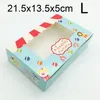 10 PCS Circus Boîte à cadeaux avec fenêtre Boîte cadeau d'anniversaire pour enfants Party Cookies Cuisine Cake Kraft Boîtes en papier Cardin d'emballage