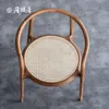 Joylove Nordic Solid Wood Councony Courtyard Single Round Round Renrest Backrest Leisure الصينية الراتان القديمة المنسوجة