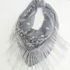 Rhinestone Fringe Bandana Kadınlar Bachelorette Bach Partisi Süslenmiş Üçgen Eşarp Paisley Baskı Nedime Teklif Hediyesi