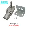 BRINGSMART DCワームモーターギアレデューサーJGY-370-M8 6-24V 6-150RPMセルフロックタービンM8 33mm長さのネジシャフト可逆モーター